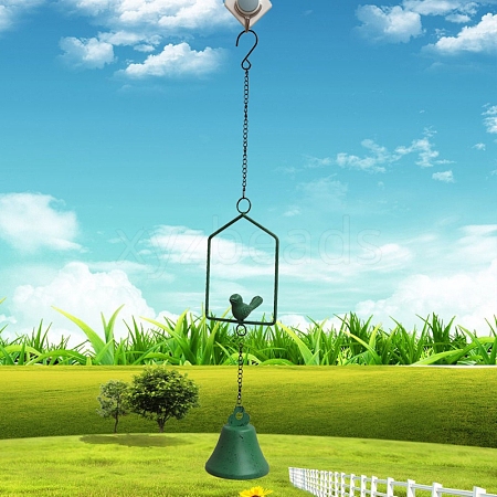 Iron Bird & Bell Hanging Wind Chimes PW-WGC9C8F-03-1