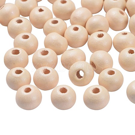 Round Natural Wood Beads X-WOOD-Q017-8mm-06-LF-1