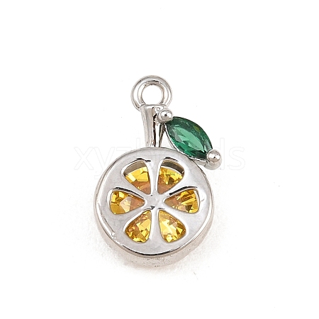 Brass Pave Colorful Cubic Zirconia Pendants CU-CBAFB7D-03A-P-1