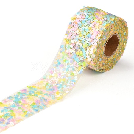Polyester Elastic Sequin Ribbons OCOR-L045-A12-1