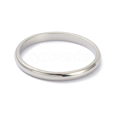 Non-Tarnish 2mm Polished Plain Dome Finger Ring for Girl Women RJEW-C012-05A-P-1