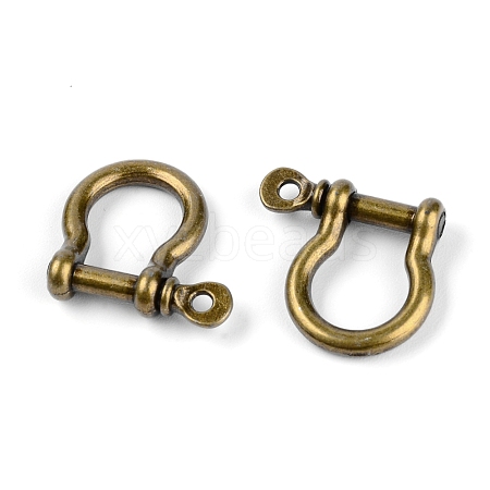 Alloy D-Ring Anchor Shackle Clasps PALLOY-WH0086-16A-01-1