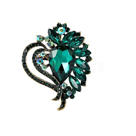 Alloy Rhinestone Brooch for Backpack Clothes PW-WG8AC7E-03-1