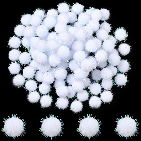 120Pcs Sequin Polypropylene Fiber Silk Pompom Ball FIND-SC0019-70B-1