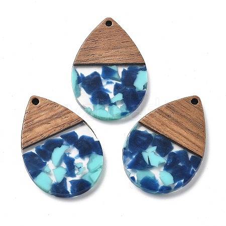 Resin and Walnut Pendants FIND-R051-15H-1