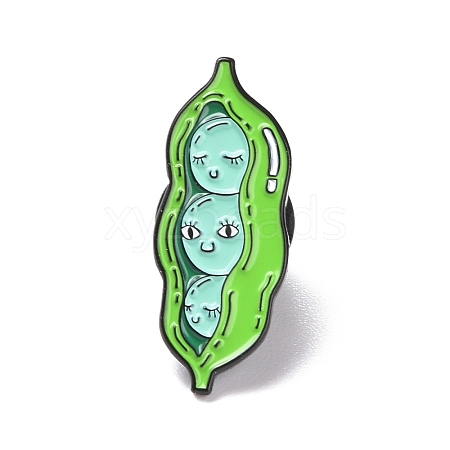 Peas with Smiling Face Enamel Pin JEWB-H006-08EB-1