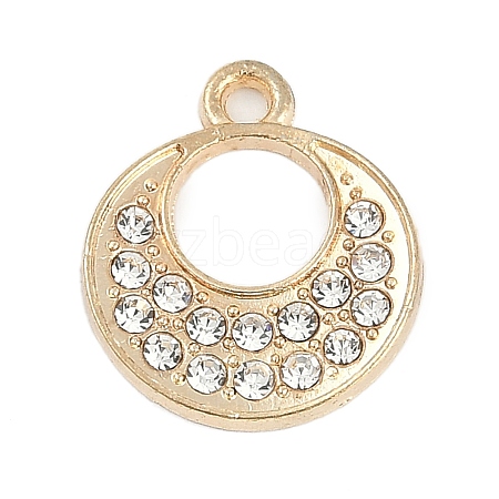 Alloy Micro Pave Rhinestone Pendants FIND-K020-15G-1