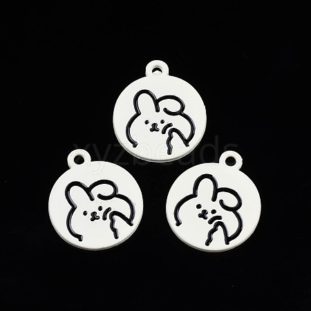 Alloy Spray Painted Enamel Pendants ENAM-S115-210-1