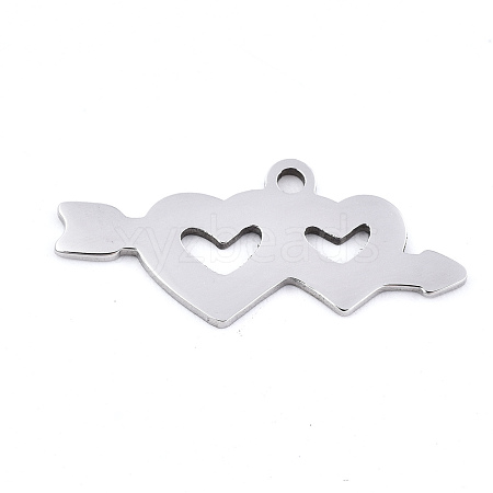 Valentine's Day 201 Stainless Steel Charms STAS-S081-091-1