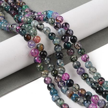 Natural Dragon Veins Agate Bead Strands X-G-NH0013-B01-01-1