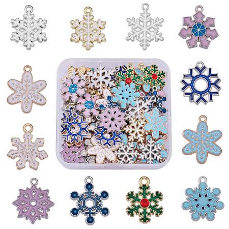 60Pcs 12 Style Alloy Pendants FIND-SZ0005-80-1