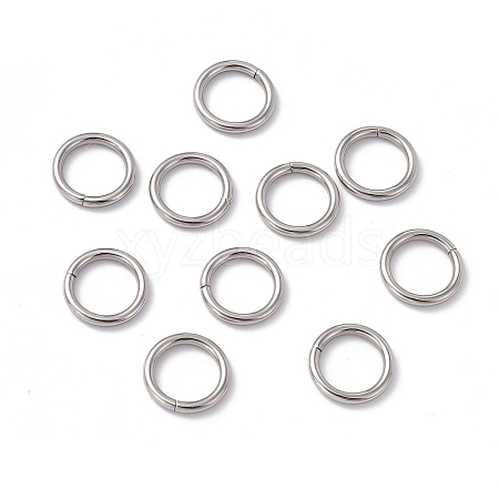 Non-Tarnish 304 Stainless Steel Open Jump Rings X-STAS-C040-01F-P-1