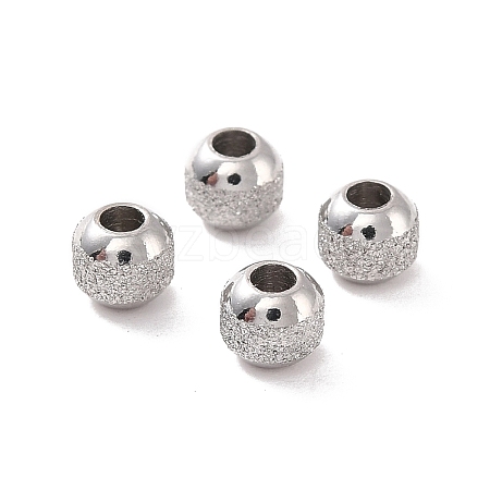 Non-Tarnish Textured 304 Stainless Steel Beads X-STAS-P306-01A-P-1