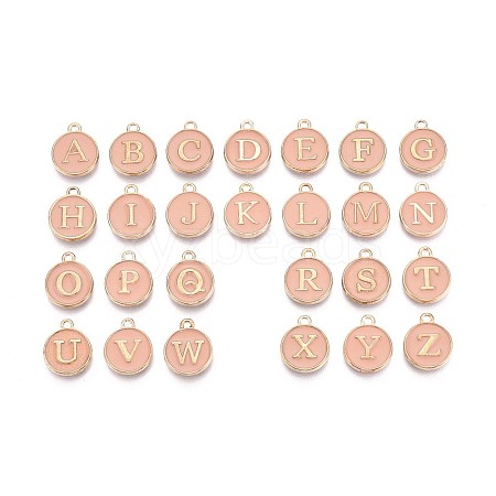 Initial Letter A~Z Alphabet Enamel Charms ENAM-Q437-04-1