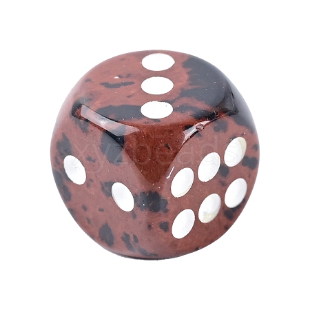 Natural Mahogany Obsidian Carved Cube Dice PW-WGD9A2F-11-1