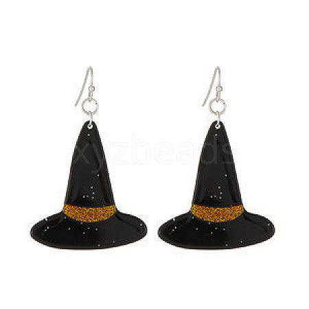 Halloween Alloy Acrylic Dangle Earrings FS-WG03594-11-1