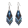Synthetic Spinel Rhombus Dangle Earrings EJEW-MZ00632-03-2