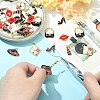 30Pcs 6 Styles Rack Plating Alloy Enamel Pendants ENAM-CJ0004-75-3