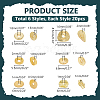 120Pcs 6 Styles Brass & Alloy Spacer Beads FIND-PH0020-55-2
