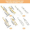 Beebeecraft 8Pcs 4 Styles Rack Plating Brass Clear Cubic Zirconia Watch Band Clasps ZIRC-BBC0002-02-2