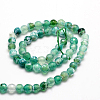 Faceted Natural Agate Round Beads Strands X-G-E319C-6mm-05-3