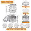 BENECREAT 15Pcs 5 Style 80ML Aluminium Shallow Round Candle Tins AJEW-BC0003-61A-2