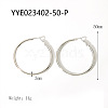 Stylish Stainless Steel Big Hoop Earrings NA7733-8-1