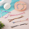 8Pcs 8 Colors Gradient Color Adjustable Braided Segment Dyed Nylon Bracelets AJEW-TA0001-31-5