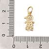 Brass Micro Pave Cubic Zirconia Pendants KK-Q001-16G-3