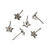 Tarnish Resistant 304 Stainless Steel Stud Earring Settings X-STAS-Q170-10-4