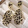 Alloy acrylic Dangle Stud Earrings LS-EJEW-M074-01G-01-4