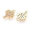 Brass Micro Pave Clear Cubic Zirconia Pendants KK-T077-51G-2
