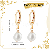 ANATTASOUL 1 Pair Natural Pearl Dangle Leverback Earrings EJEW-AN0004-01-2