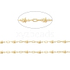 Rack Plating Brass Star & Rectangle Link Chains CHC-I040-10G-2