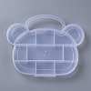 11 Compartments Bear Plastic Storage Box X-CON-P006-01-1