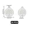 Unicraftale 201 Stainless Steel Charms STAS-UN0013-50P-5