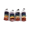 Chakra Theme Natural Amethyst & Topaz Jade & Red Agate & Quartz Crystal & Red Jasper & Lapis Lazuli & Green Aventurine Pendants G-N344-06A-1