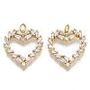 Brass Micro Pave Cubic Zirconia Pendants ZIRC-S067-008-NF-2