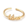 Constellation/Zodiac Sign Brass Cuff Rings RJEW-O042-06G-K-1