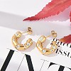 304 Stainless Steel Rhinestone Stud Earrings EJEW-M070-18G-4