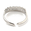 Tarnish Resistant 304 Stainless Steel Cuff Finger Ring Components STAS-P365-31P-3