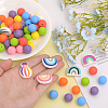 CHGCRAFT 17 Style Food Grade Eco-Friendly Silicone Beads SIL-CA0001-63-4