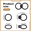 Ring Plastic Front Closure Bra Hook FIND-WH0291-30-3