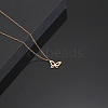 Elegant Stainless Steel Crystal Moissanite Butterfly Pendant Necklaces for Women II5430-3