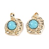 Synthetic Turquoise Pendants KK-U043-43G-A-1