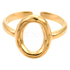 Ion Plating(IP) 304 Stainless Steel Hollow Oval Cuff Rings X-RJEW-N038-120LG-3