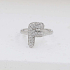Brass Micro Pave Clear Cubic Zirconia Cuff Rings FS-WG17FF6-06-1