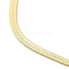 Ion Plating(IP) 304 Stainless Steel Herringbone Chain Necklace for Men Women NJEW-E076-03A-G-2
