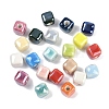 Handmade Porcelain Electroplated Beads PORC-R003-05-1