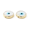 Rack Plating Handmade Evil Eye Lampwork Beads KK-F838-02A-G-2